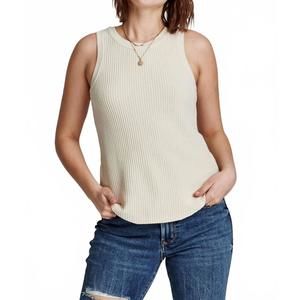 NEW ANOTHER LOVE cora rib sleeveless top in birch